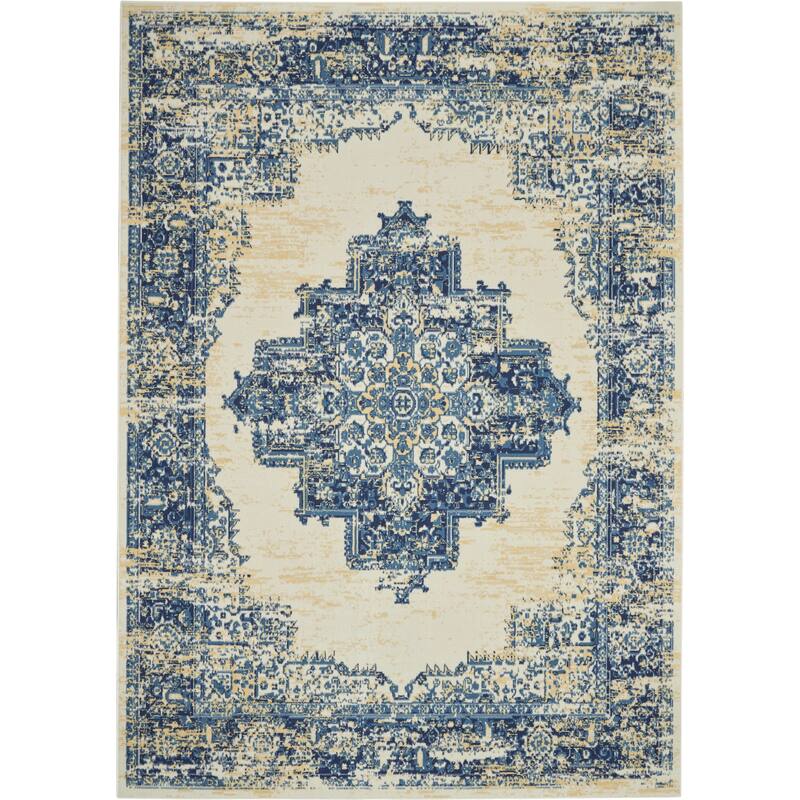 Nourison Grafix Distressed Vintage Medallion Area Rug