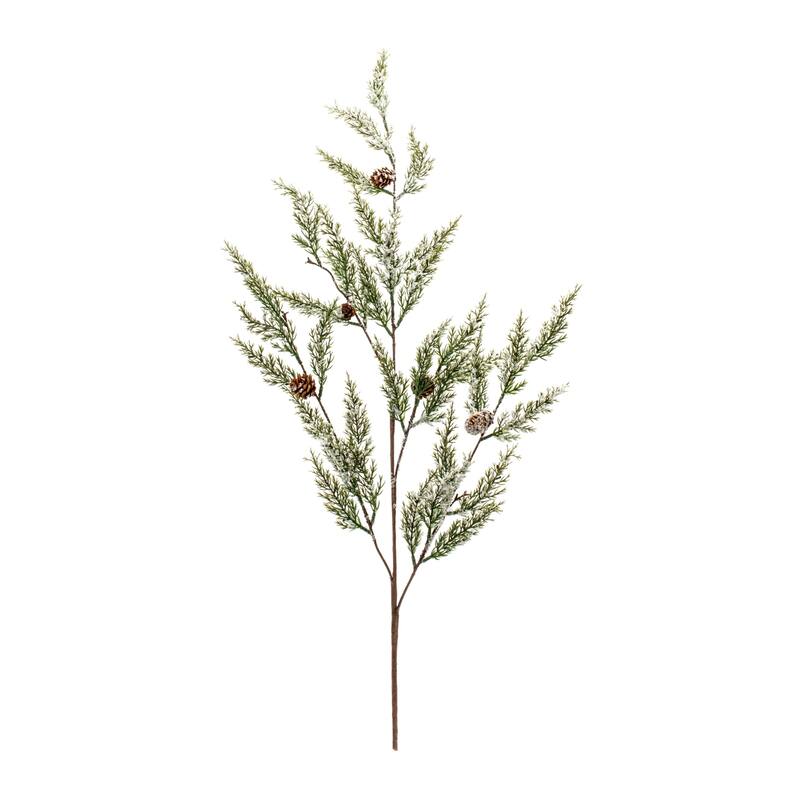 Pine with Pinecones Artificial Christmas Sprays - 32" - Green and White - Set of 2