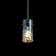 preview thumbnail 17 of 20, 1/3-Light Coastal Matte Black Adjustable Pendant Light with Gradient Blue Hammered Cylinder Glass for Kitchen Island