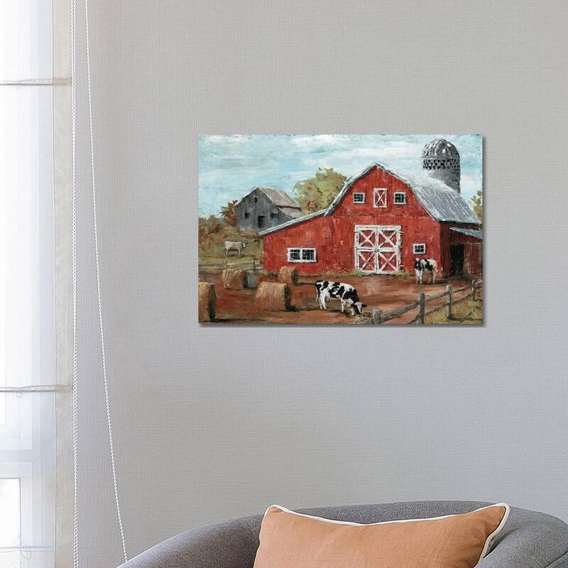 iCanvas "Red Country Barn" by Marie Elaine Cusson Canvas Print - 18x26x1.5
