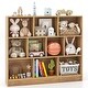 preview thumbnail 17 of 21, 41 inches Wooden Toy Storage Organizer with 10 Cubes for Kids - 47.5" x 9.5" x 41" (L x W x H)