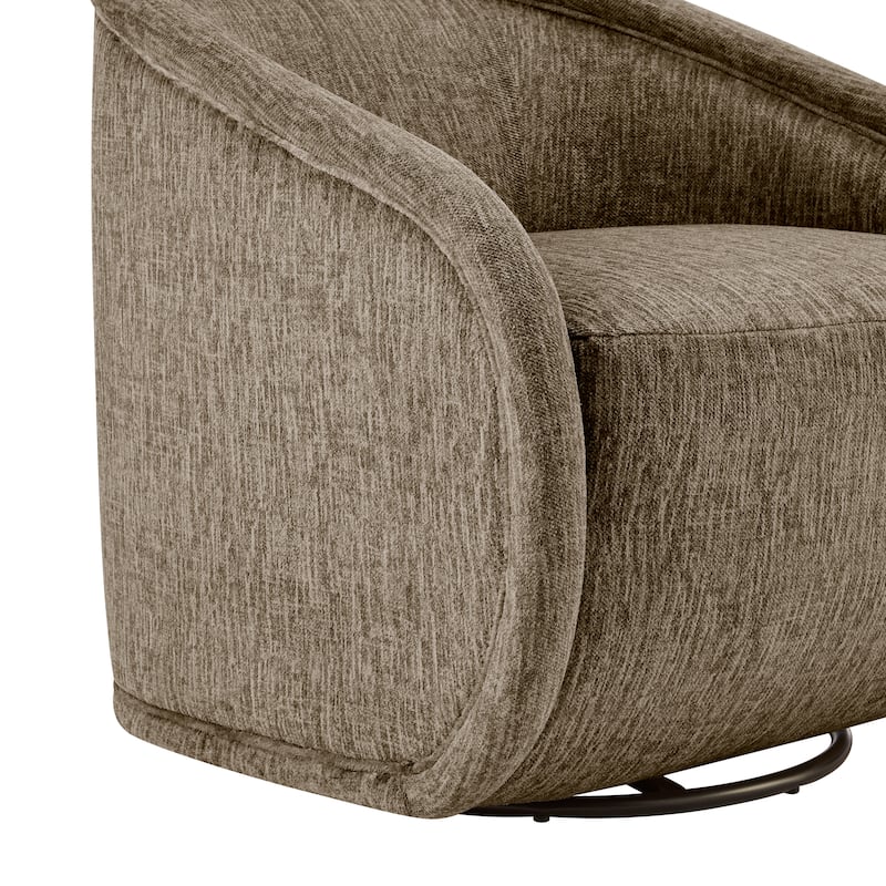 NPD Furniture Margareth Fabric Swivel Accent Arm Chair