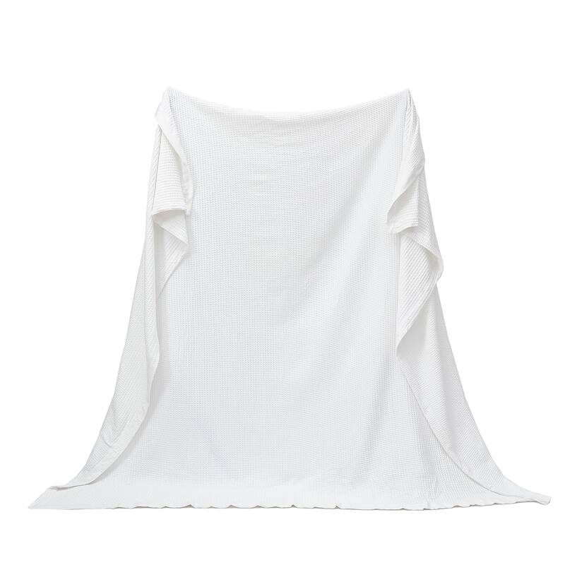 Luxurious Cotton Super Soft Waffle Weave Knit Blanket