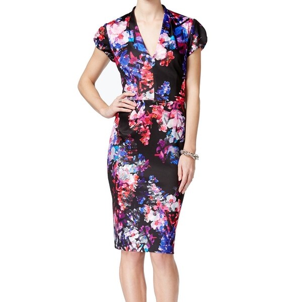 betsey johnson black floral dress