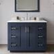 Option Dark Blue / White Quartz Top / Brushed Nickel