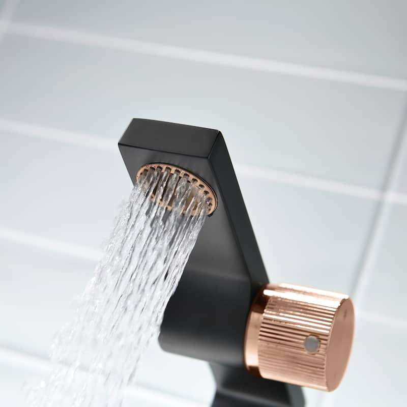 Rbrohant Single Handle Bathroom Faucets, Creative Water Outlet Design Single Hole Bathroom Sink Faucet