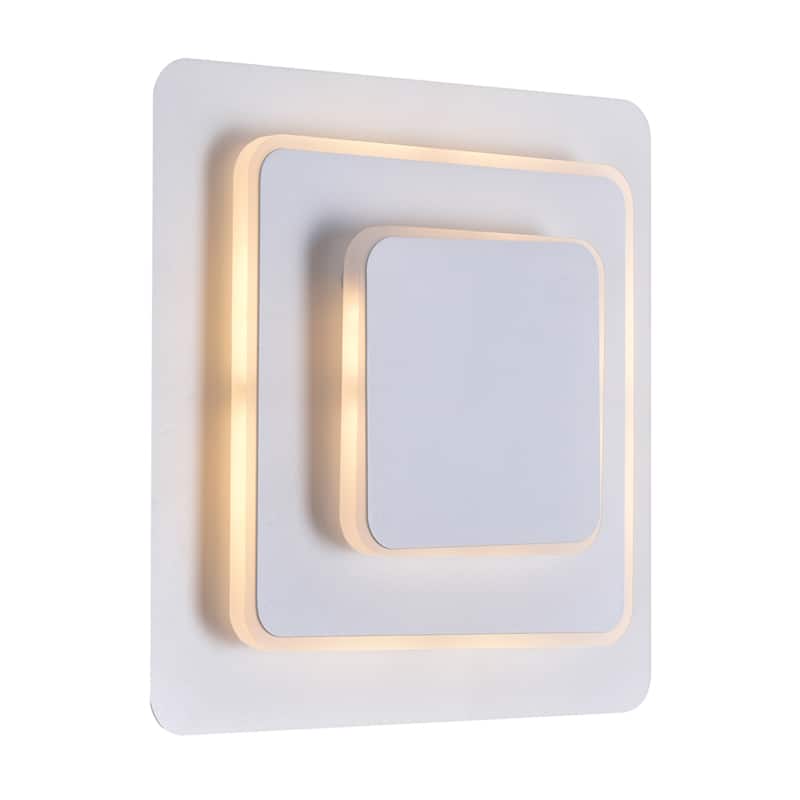 Private I Integrated LED Square Matte White Wall Sconce - Matte White - Matte White
