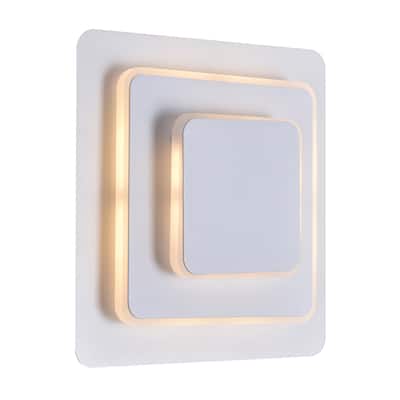 Private I LED Sconce With Matte White Finish - Matte White
