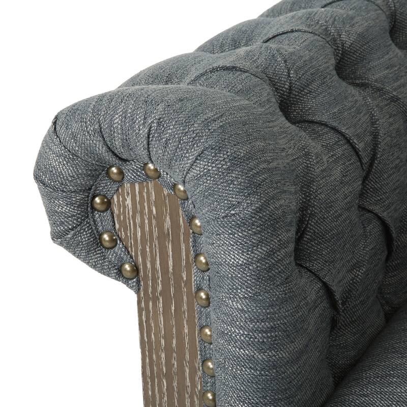 39" Upholstered Button Tufted Club Chair