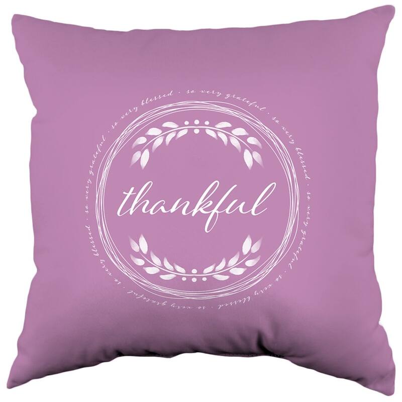 So Very Grateful Double Sided Pillow - Lilac
