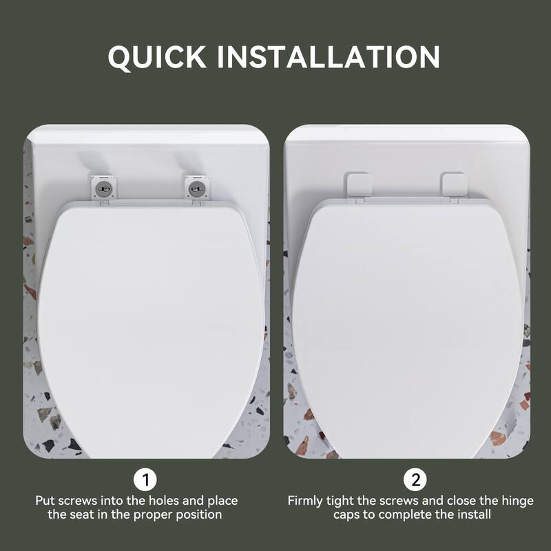 HOROW White Elongated One Piece ADA Height Toilet Dual Flush 0.8/1.28 GPF Flush with Durable Fill Valve - N/A