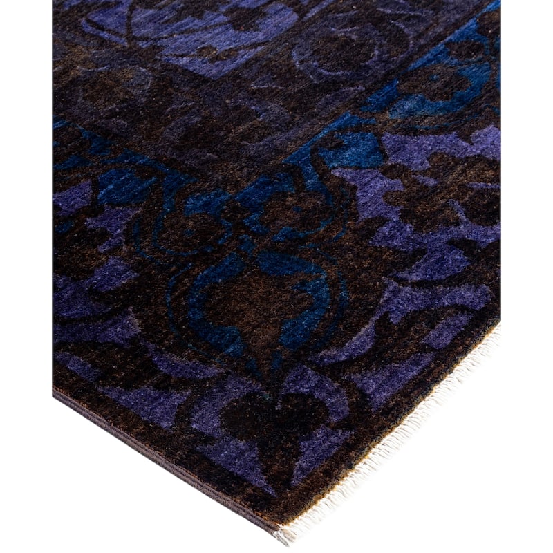 Overdyed One-of-a-Kind Hand-Knotted Area Rug - Purple - 8' 1" x 10' 0"