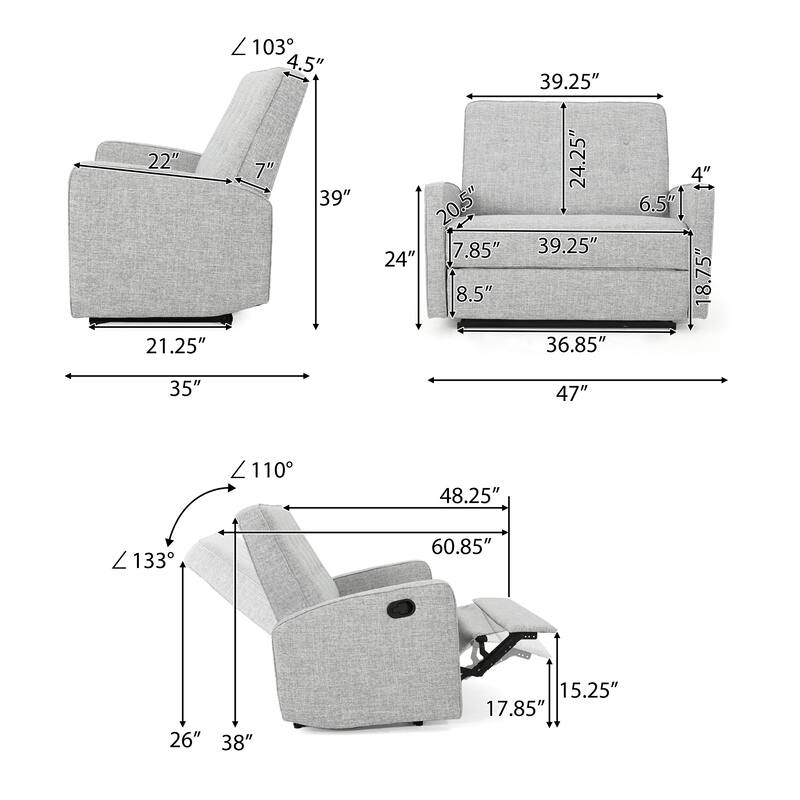 Christopher Knight Home Calliope Tufted Oversized Recliner Chair