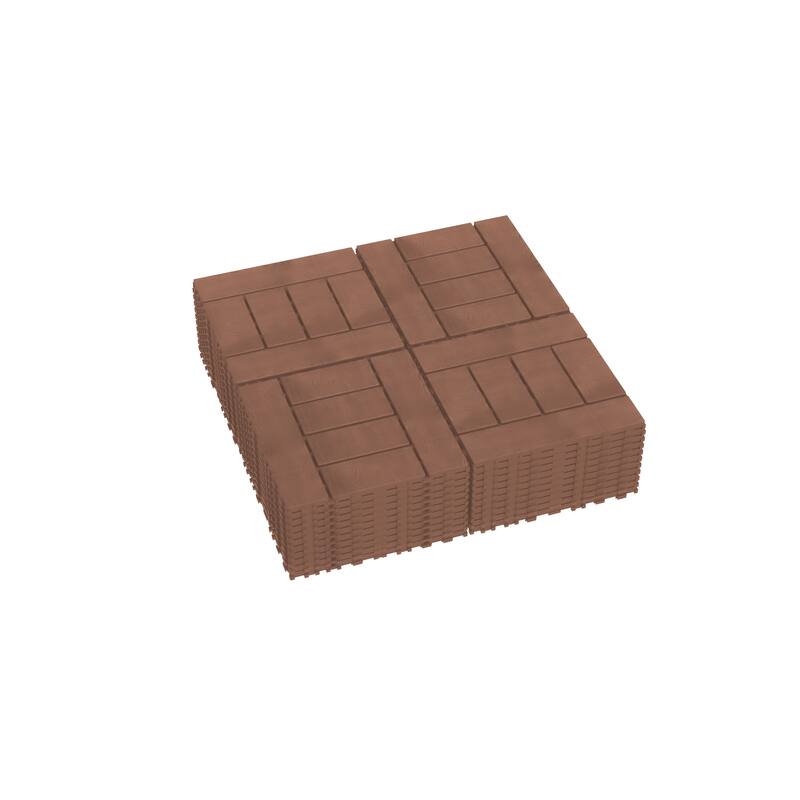 12" Patio DIY Module Interlocking Decking Tiles Floor Tile,Easy and Quick Installation Court Tiles for Porch Poolside Balcony