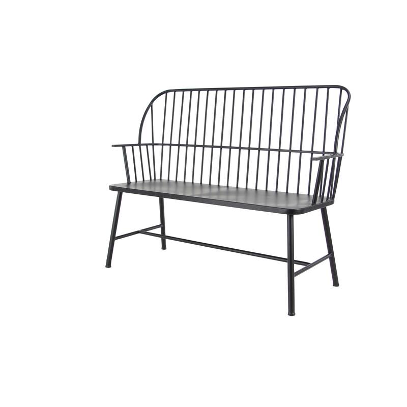 Iron Traditional Outdoor Bench 38 x 48 x 19