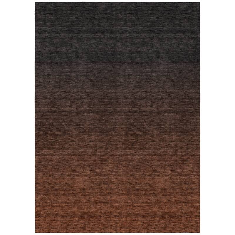 Machine Washable Indoor/ Outdoor Chantille Ombre Solid Rug
