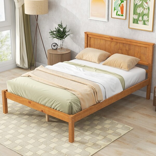 Oak wood bed frame full 2025