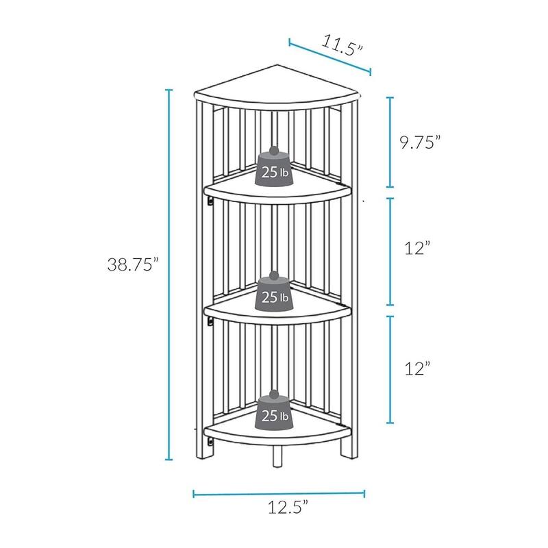 5-Shelf Corner Bookcase Cappuccino Finish Contemporary Space-Saving Storage with Open Display for Small Rooms