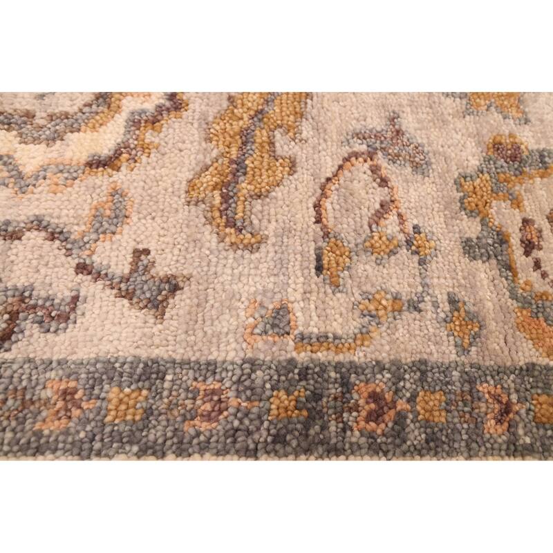 ECARPETGALLERY Hand-knotted Jules Serapi Light Grey Wool Rug - 6'1 x 9'2