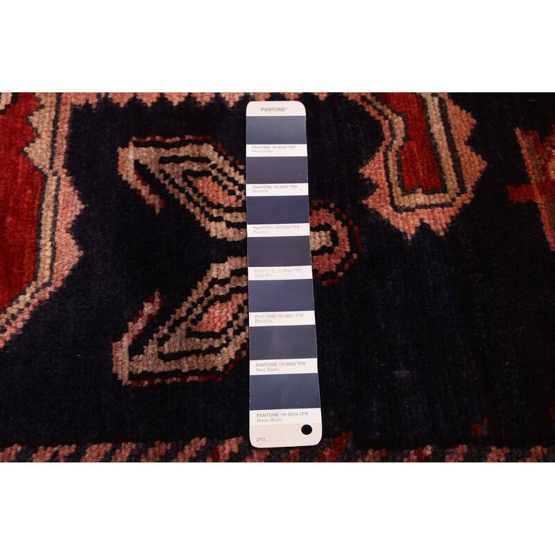 ECARPETGALLERY Hand-knotted Anatolian Vintage Dark Navy, Red Wool Rug - 5'2 x 7'5