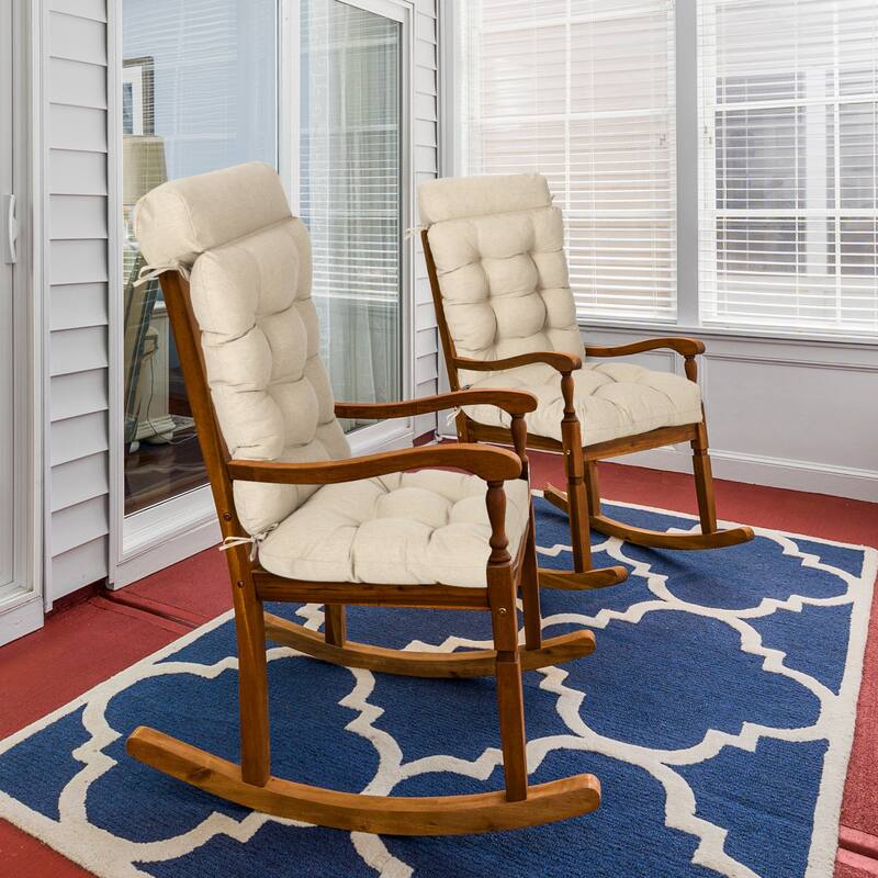 Aoodor Tufted Rocking Chair Cushion, Set of 2