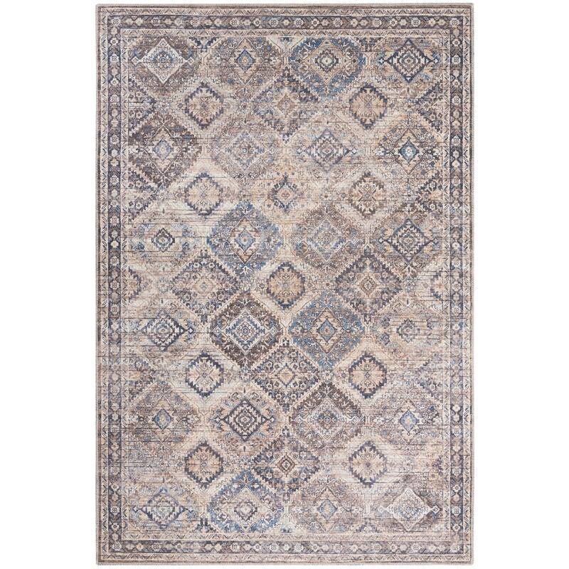 New Concept Washables Machine Washable Flatwoven Boho Medallion Area Rug