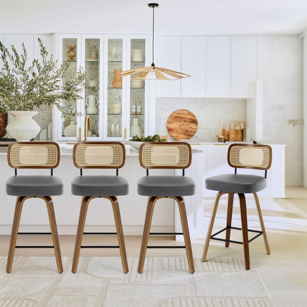 26"/29" Swivel Bar Stools/ Counter Stools with Bentwood Legs
