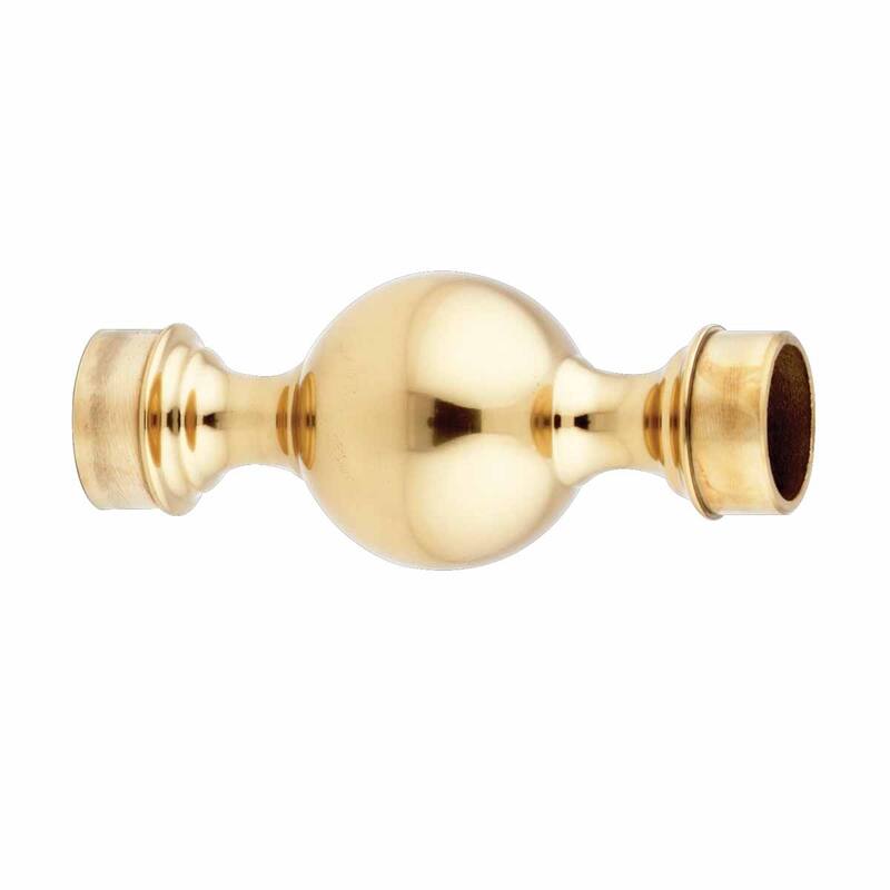 Brass Ball Joint Fitting 1.5" OD Bar Foot Rail Connector Renovators Supply - N/A