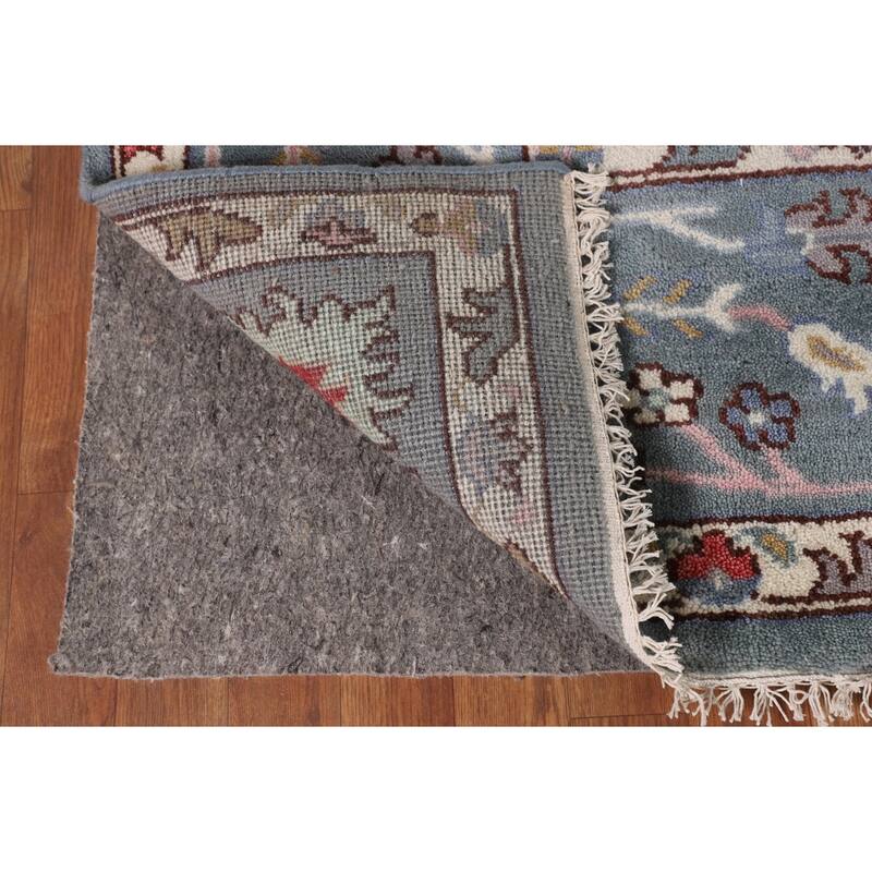 All-Over Floral Oushak Oriental Area Rug Handmade Wool Carpet - 8'10"x 11'11"