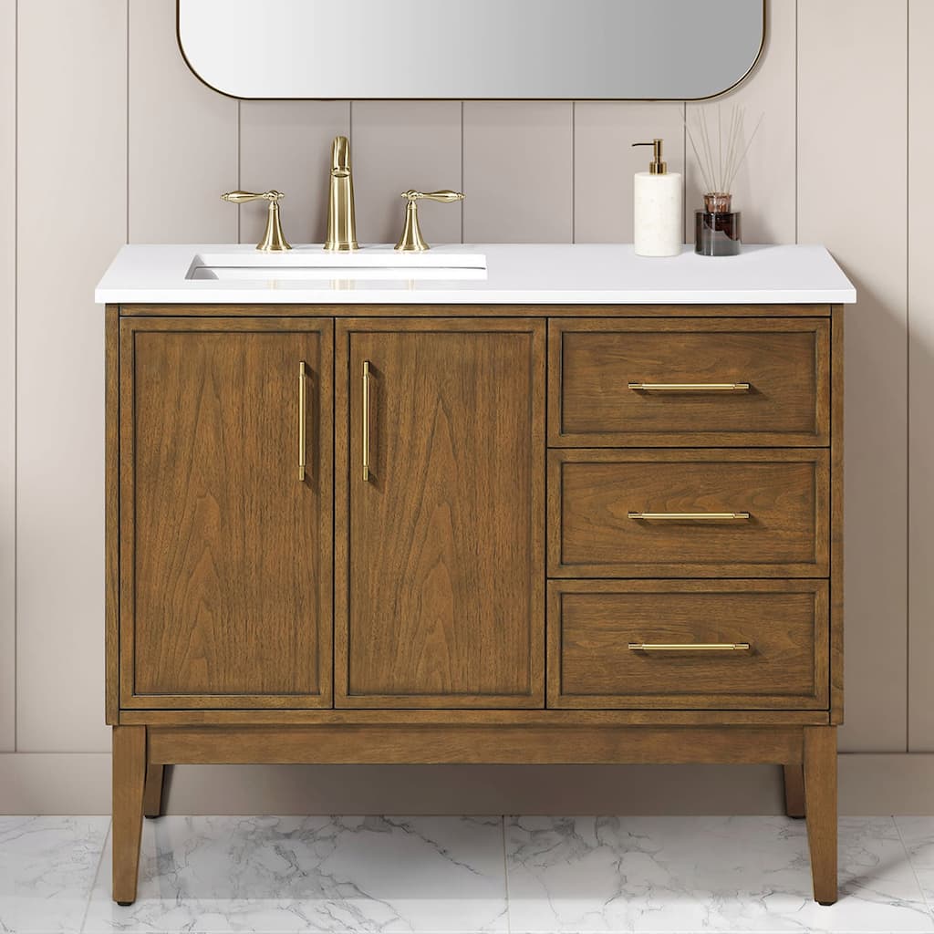 Ove Decors KIRA-42 Kira 42" Free Standing Single Basin Vanity Set with