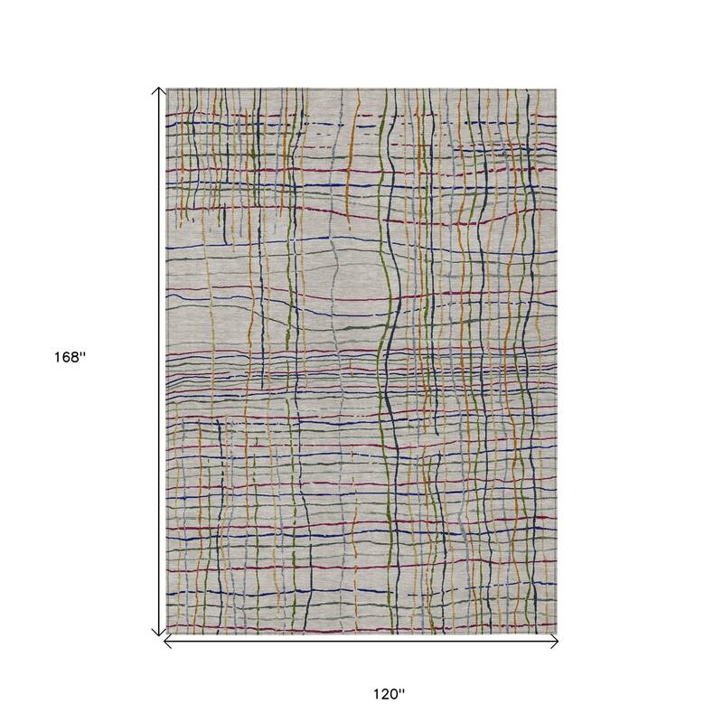 HomeRoots Striped Transitional Rectangle Outdoor Rug