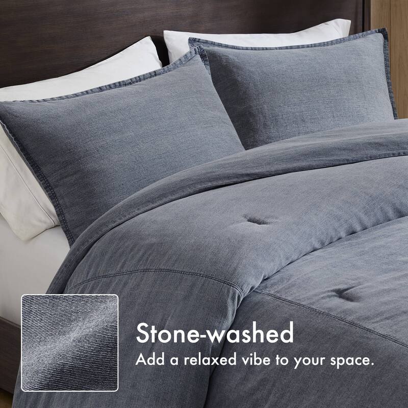 2PCS Twin/Twin XL Twill Washed Comforter Set