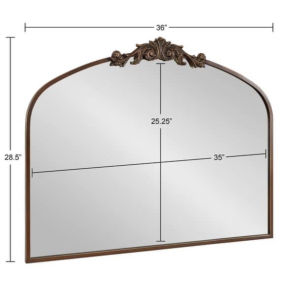 dimension image slide 5 of 15, Kate and Laurel Arendahl Traditional Baroque Arch Wall Mirror