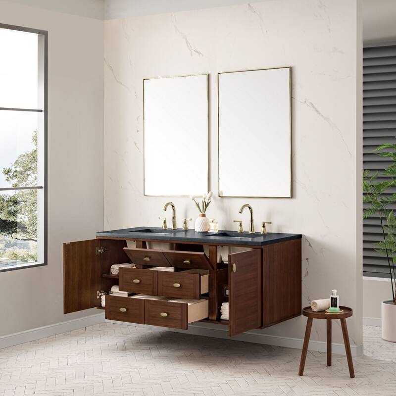 James Martin Vanities 670-V60D-3CSP Amberly 60" Free Standing or Wall