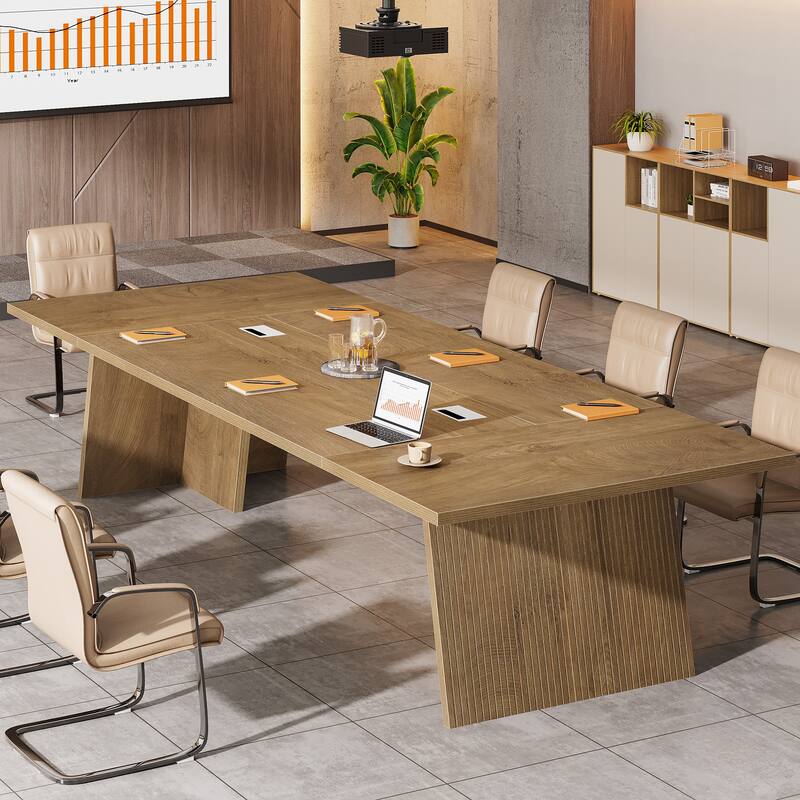 Modern Conference Table for 10 People, 8ft Conference Room Table