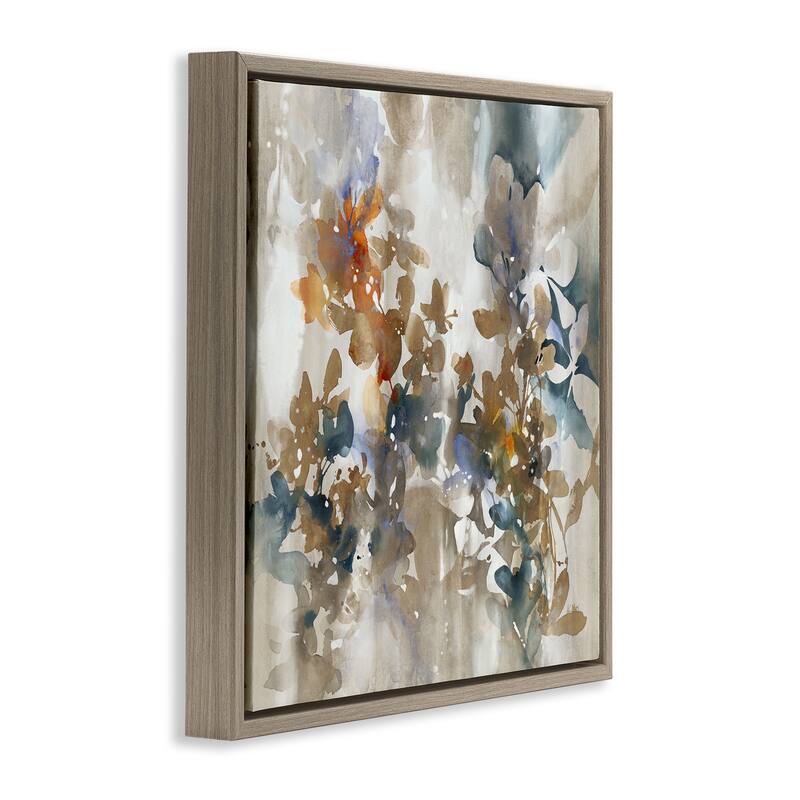 Stupell Solemn Neutral Botanicals Framed Floater Canvas Wall Art Design By K. Nari