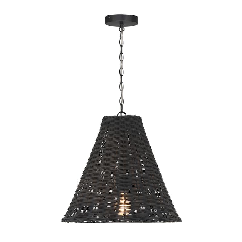 Rattan Taper Pendant Light