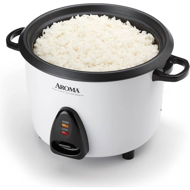 Aroma Housewares 20-Cup Rice Cooker & Food Steamer - White