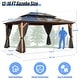 preview thumbnail 118 of 133, EROMMY Hardtop Gazebo,Outdoor Pergola with Double Roof & Netting & Curtains,Heavy Duty Canopy for Patio, Backyard, Pool party