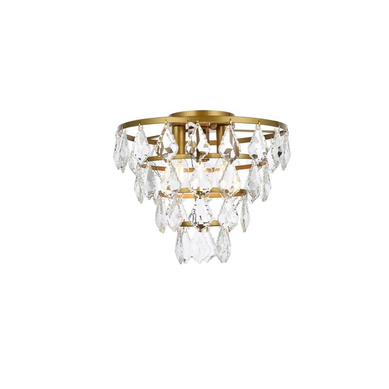 Elijah Flush Mount - 12 inch - Brass