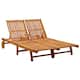 Option Brown - 2-person sun lounger