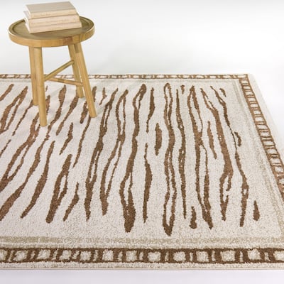 Rhea Boho Animal Print Area Rug