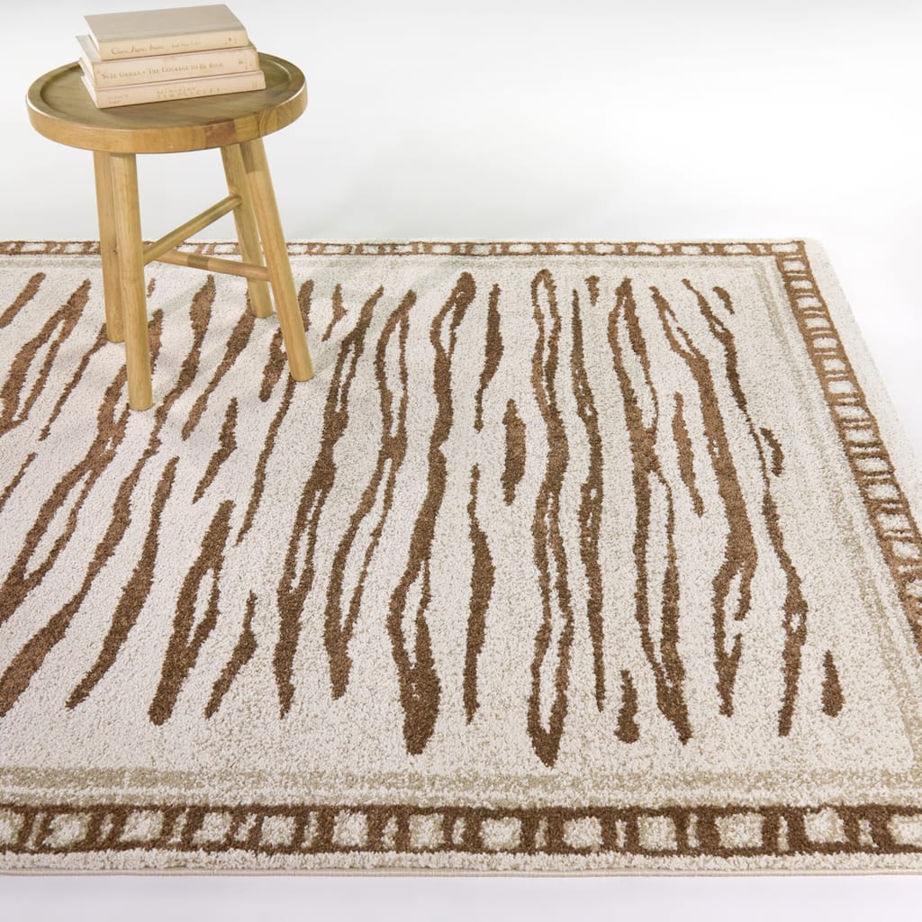 Rhea Boho Animal Print Area Rug