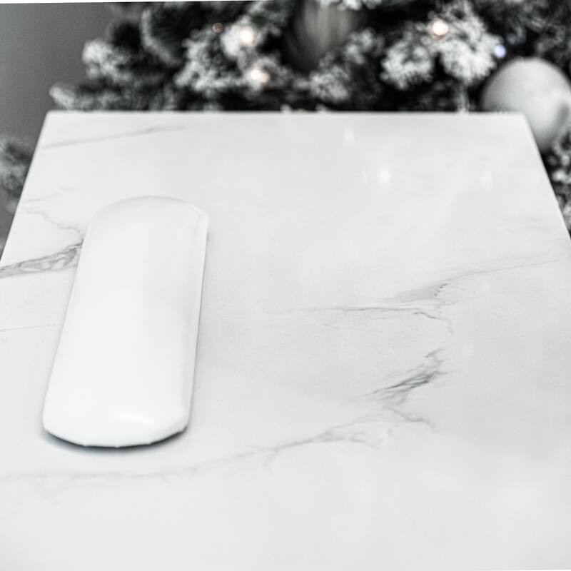 AVIGNON Manicure Table Nail Station Desk Stone Top Acetone Resistant, White - N/A