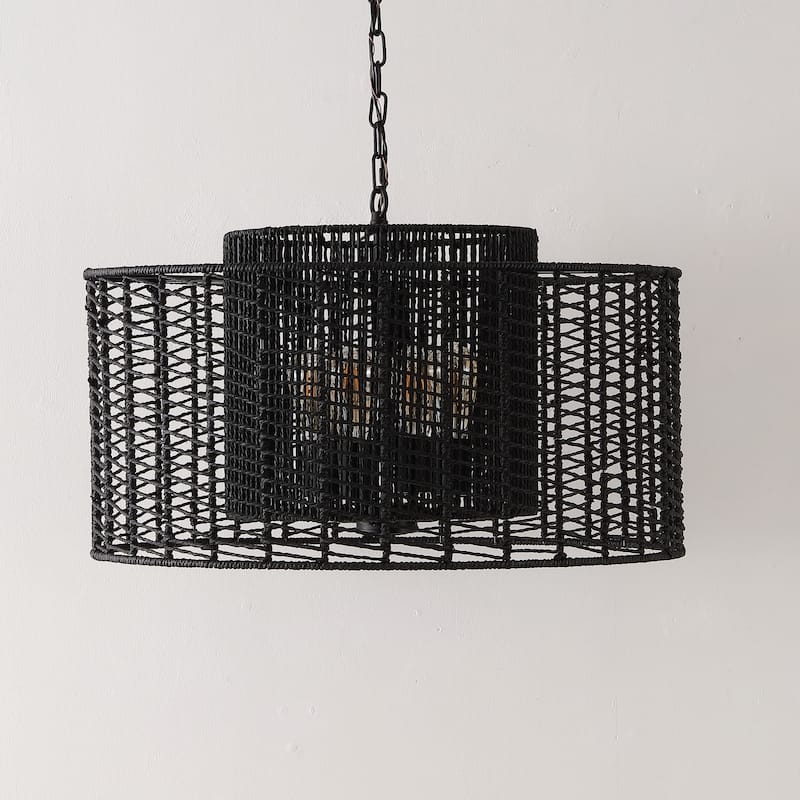 SAFAVIEH Lighting Jolanda Extendable Pendant - 25 In. W x 25 In. D x 20-79 In. H - 25Wx25Dx79H