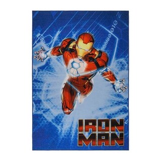 Licensed Disney Marvel Iron Man Flight Youth Digital Printed Area Rug ...