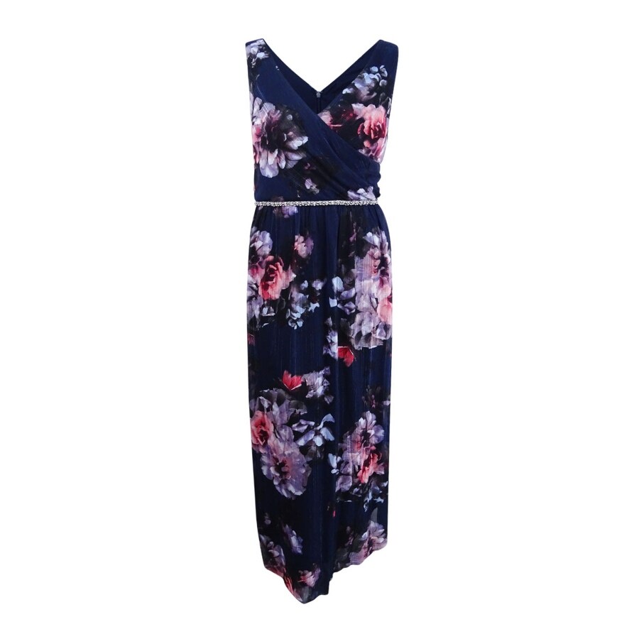 embellished maxi dress navy