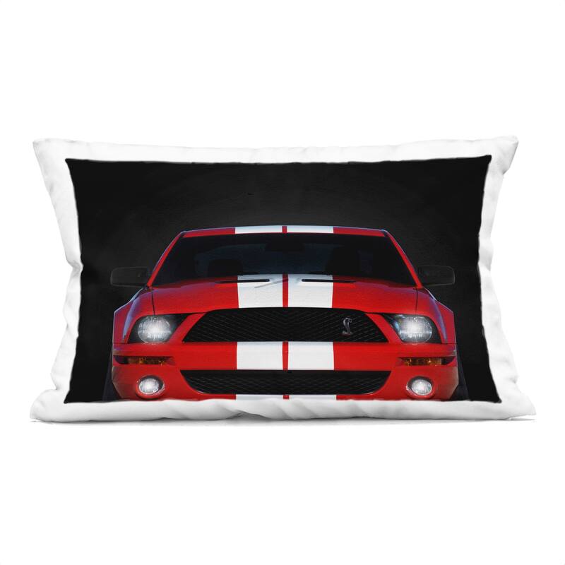 Stupell Iconic Red Sports Car Decorative Printed Throw Pillow Design by Mark Rogan - Accent - Polyester - Red - Single