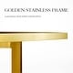 preview thumbnail 8 of 58, Modern Marble Dining Table with White Rectangular Tabletop Gold Stainless Legs, Dining Room Table