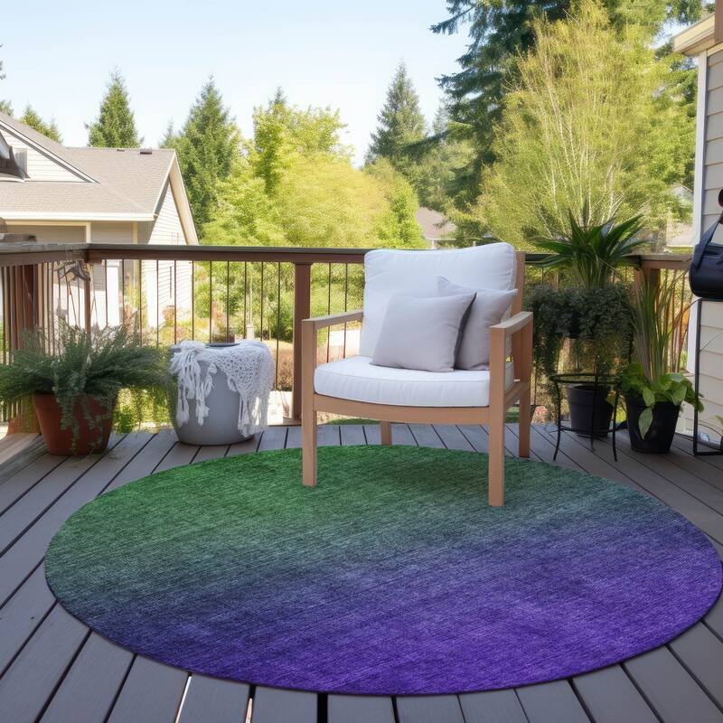 Machine Washable Indoor/ Outdoor Chantille Modern Ombre Rug